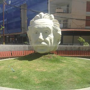 einstein head sculpture