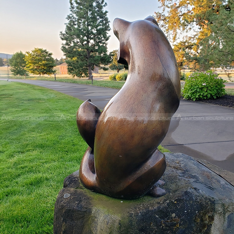 sitting fox statue