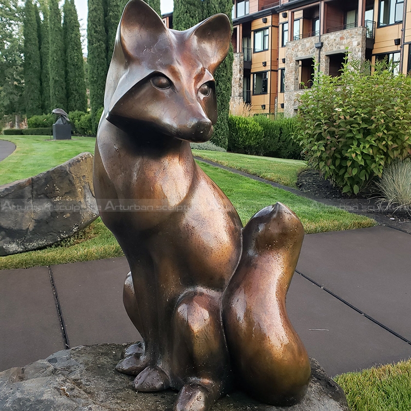 sitting fox statue