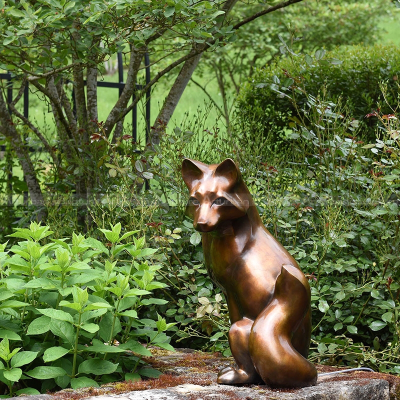 sitting fox statue