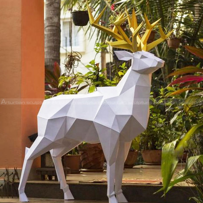 geometric animal statue