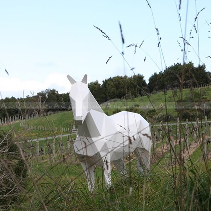 geometric animal statue