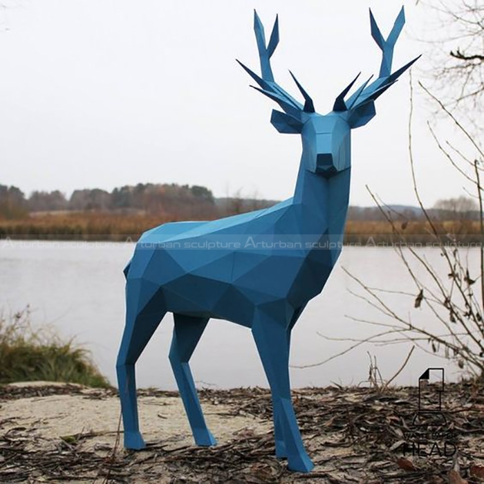 geometric animal statue