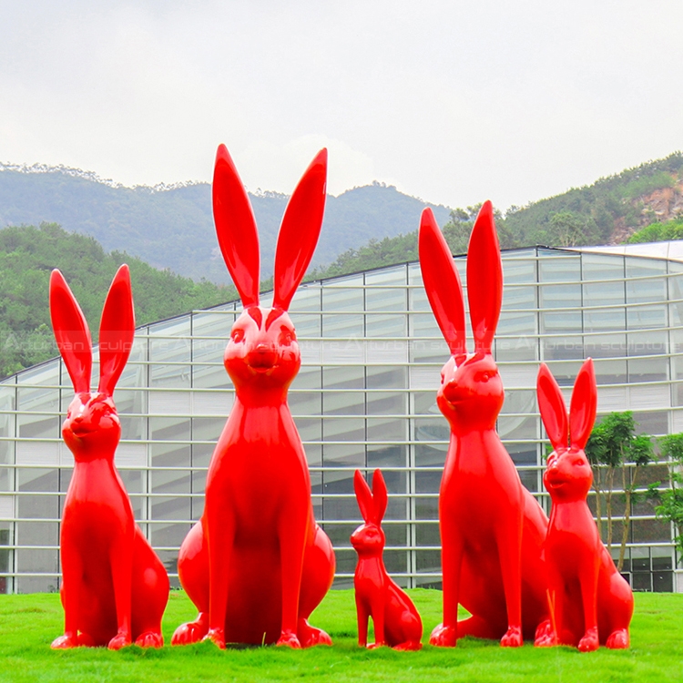 rabbit sculpture for garden