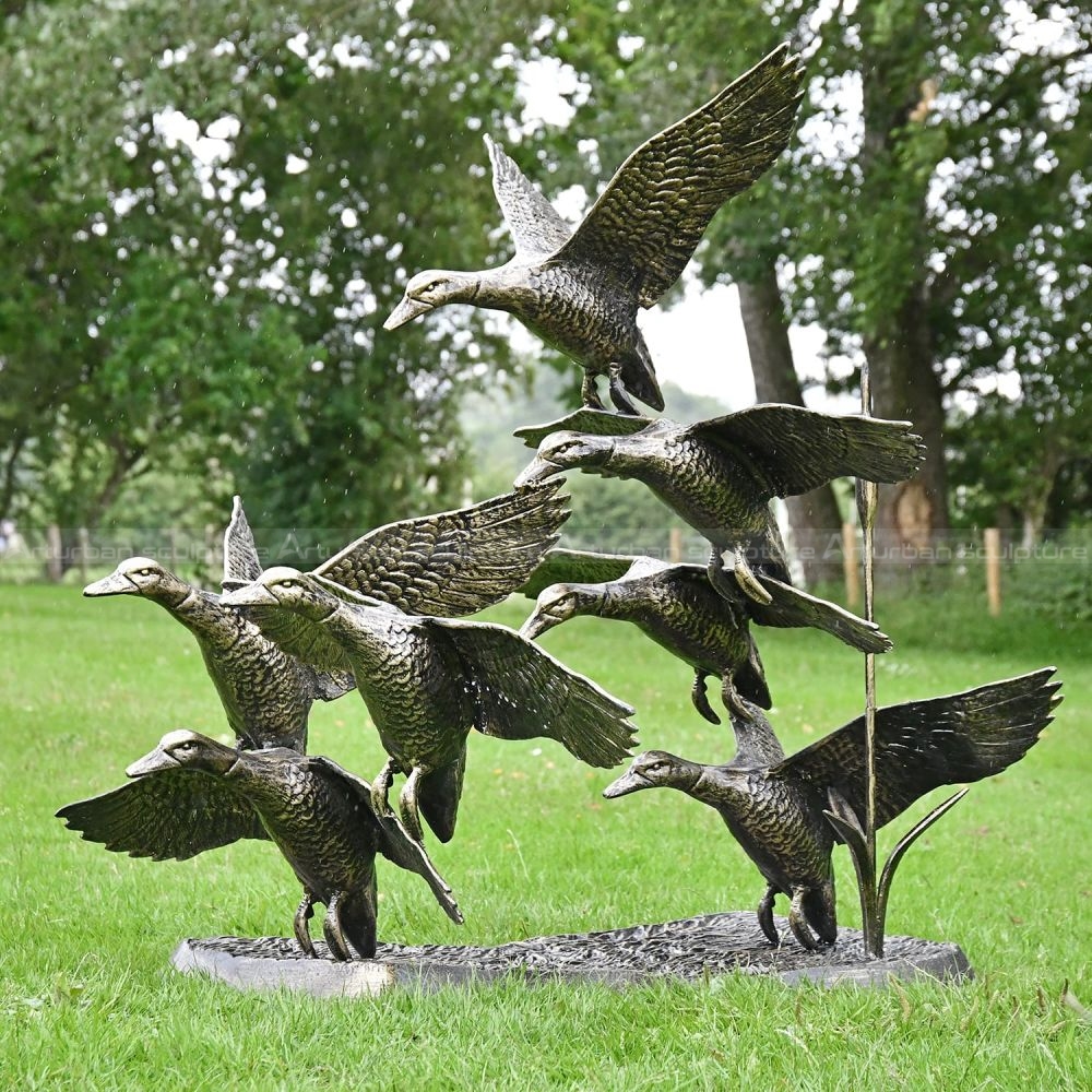 flying duck sculpture