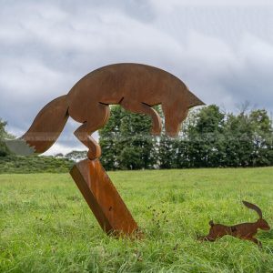 abstract fox sculpture