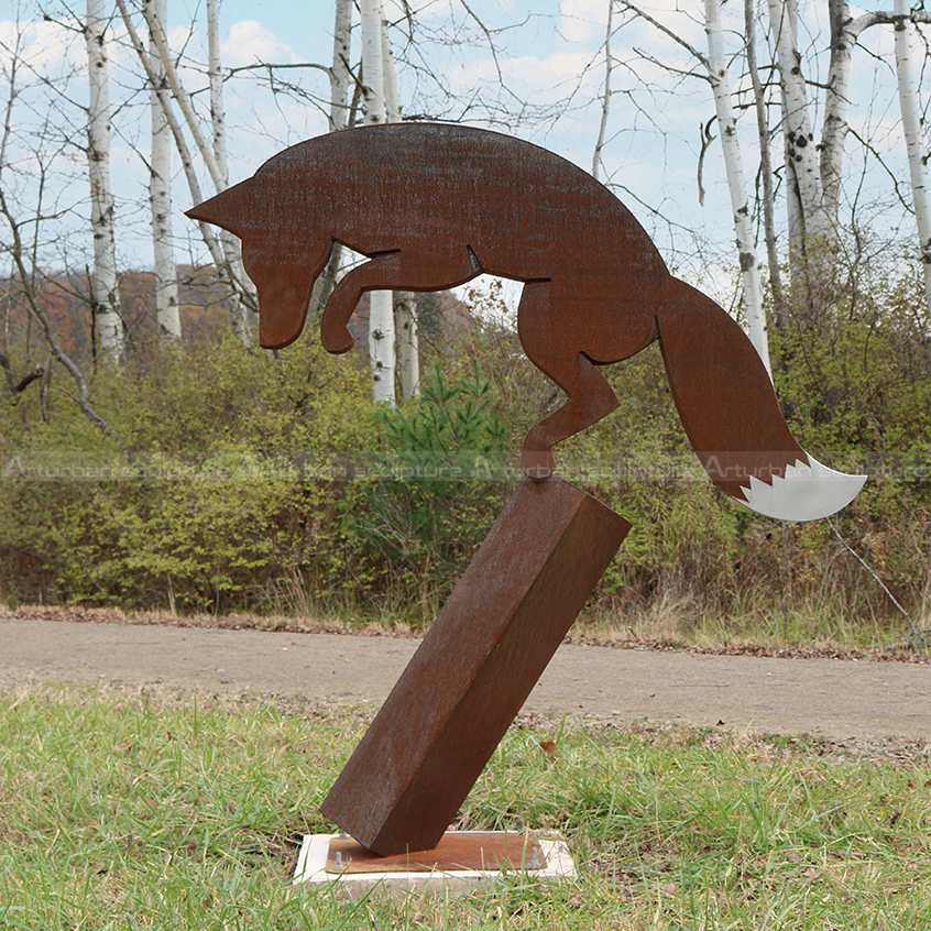 abstract fox sculpture