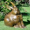 bronze bunny statue