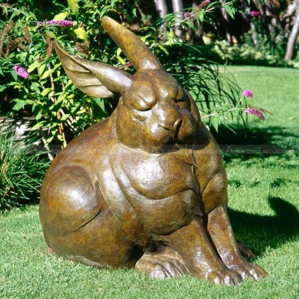 bronze bunny statue
