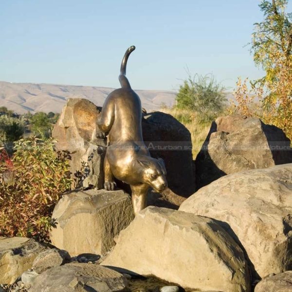 life size cougar statue