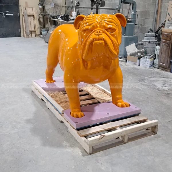 bulldog garden statue