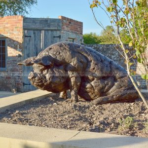 Sitting Pig Sculpture for sale