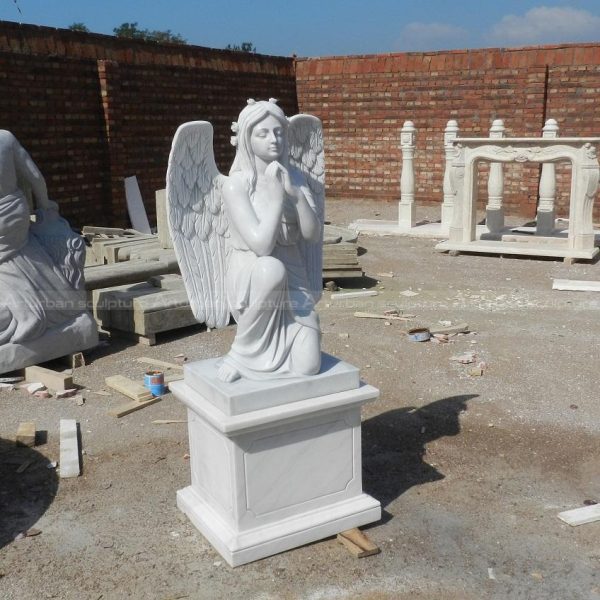 kneeling angel garden statue