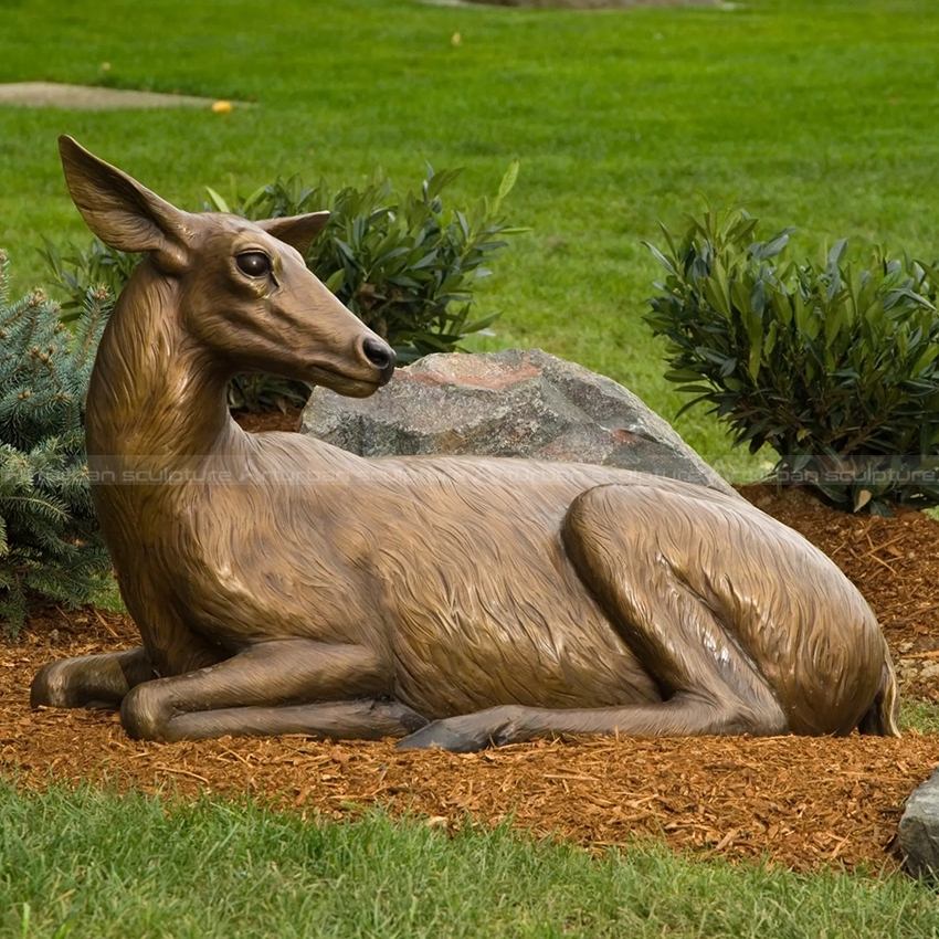 sitting deer statue