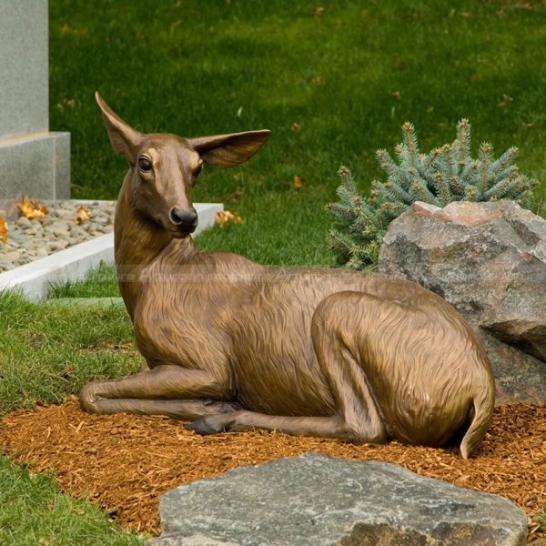 sitting deer statue