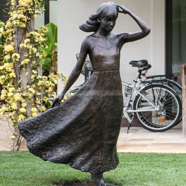 bronze woman statue