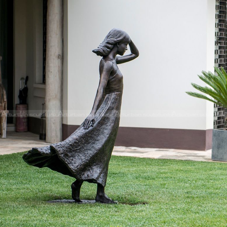 bronze woman statue