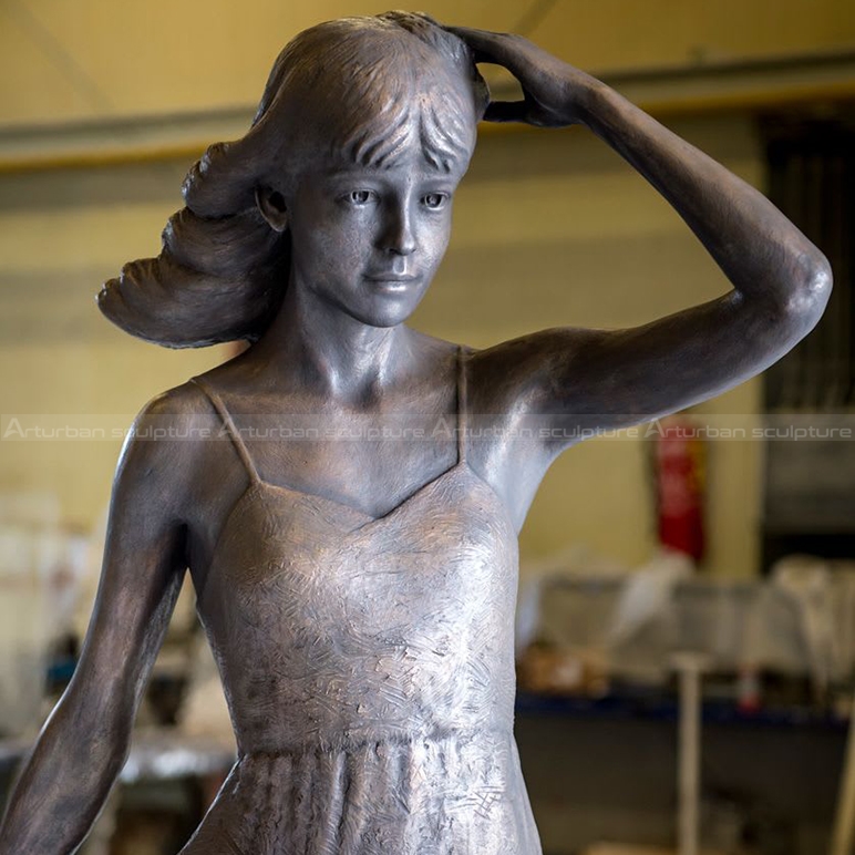 bronze woman statue