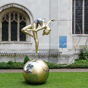 bronze gymnast sculpture