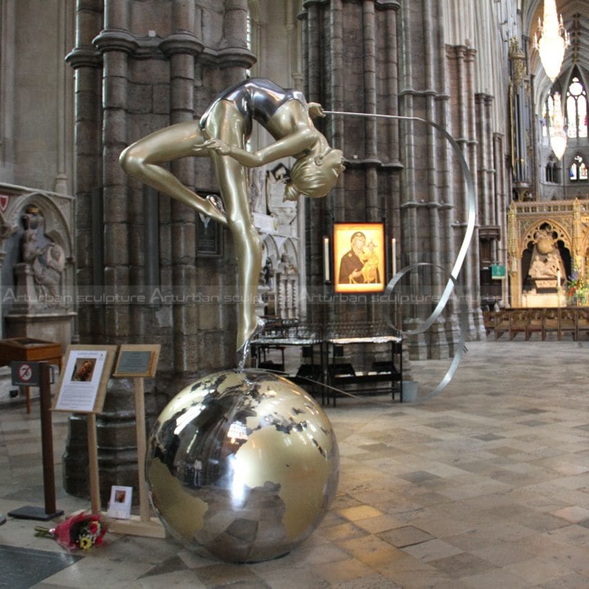 bronze gymnast sculpture