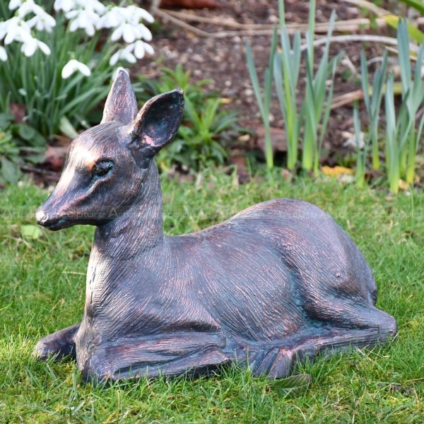 fawn garden statue