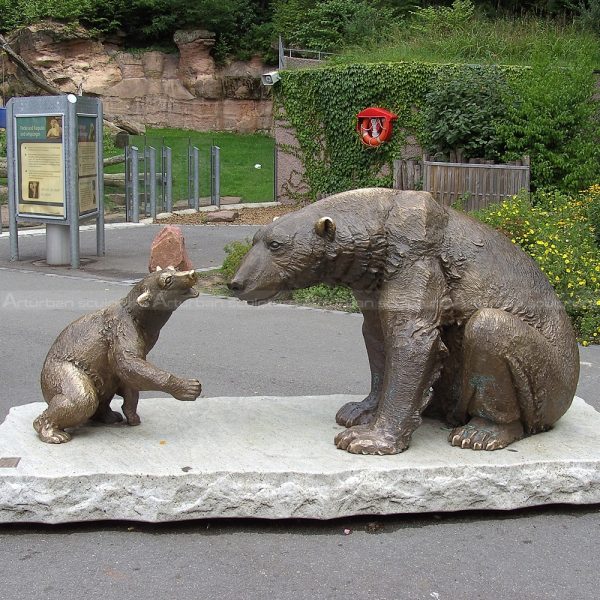 outdoor bear statues