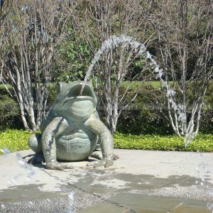 outdoor frog fountain