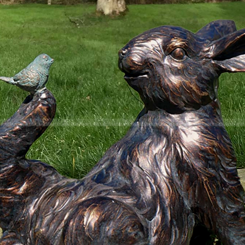 large outdoor rabbit statues