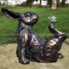 large outdoor rabbit statues