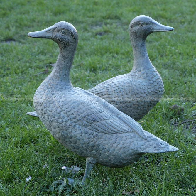 bronze duck statue