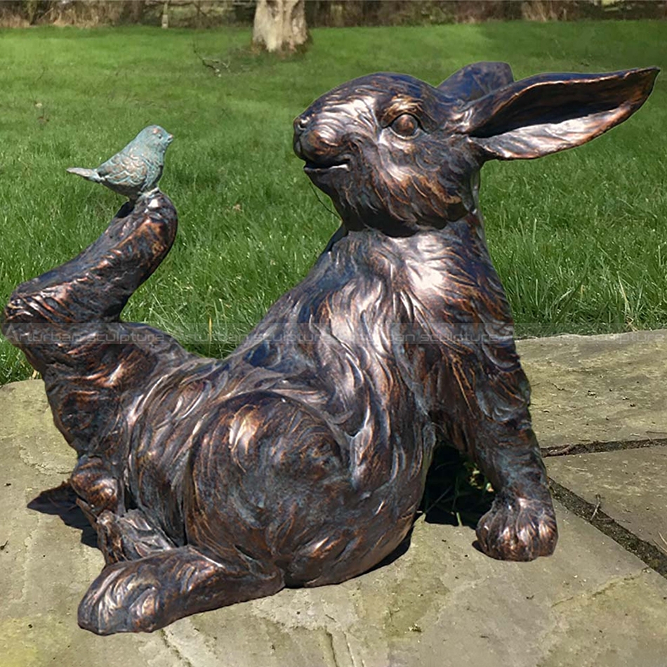 large outdoor rabbit statues