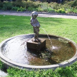 boy with pot fountain