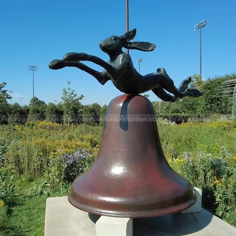 bronze rabbit statue