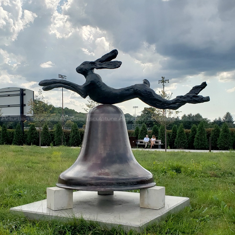 bronze rabbit statue