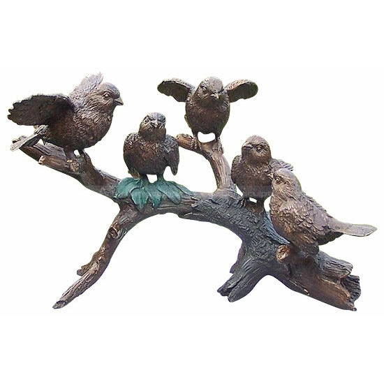 bronze bird sculpture
