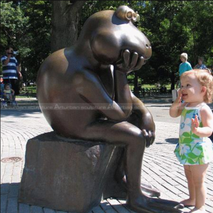 bronze frog sculpture