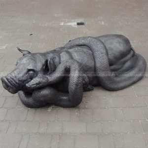 Pig and Snake sculpture