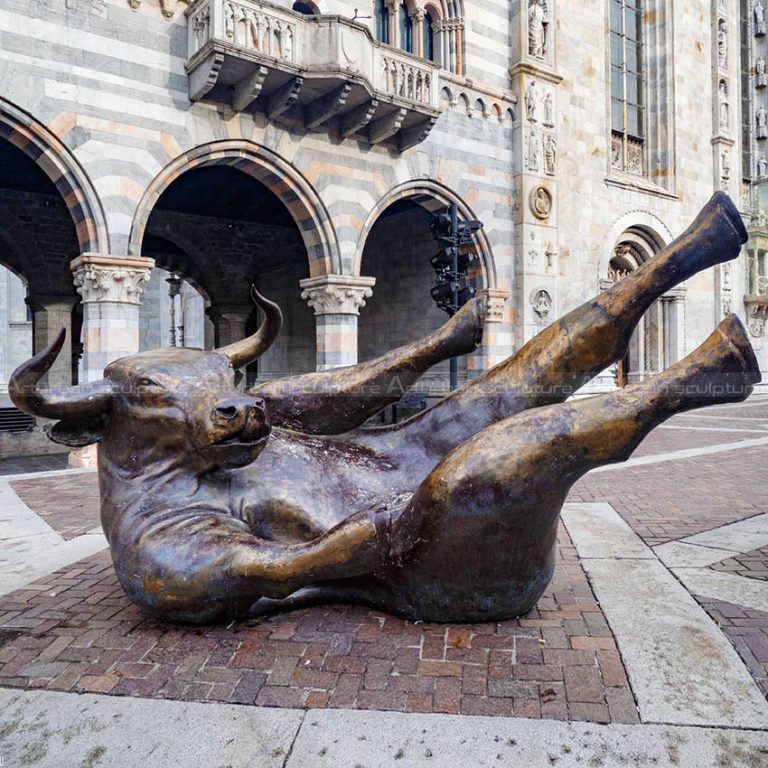 estátua de touro de bronze à venda