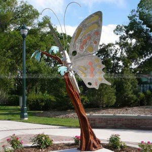 outdoor butterfly sculpture