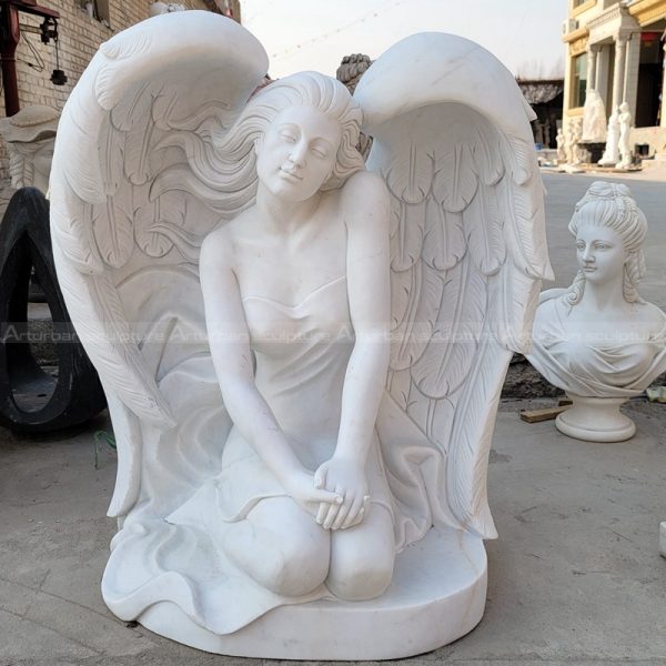 angel kneeling statue