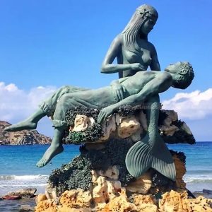 large mermaid garden statue