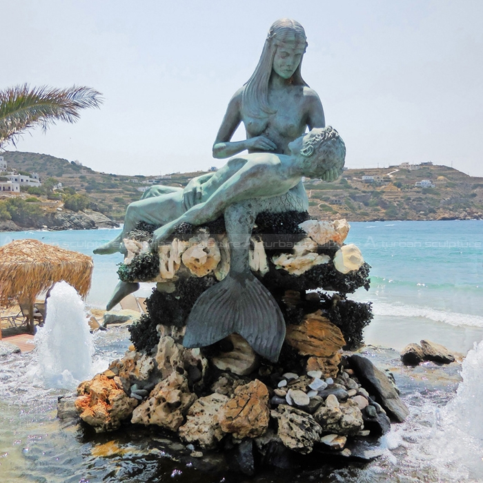 large mermaid garden statue