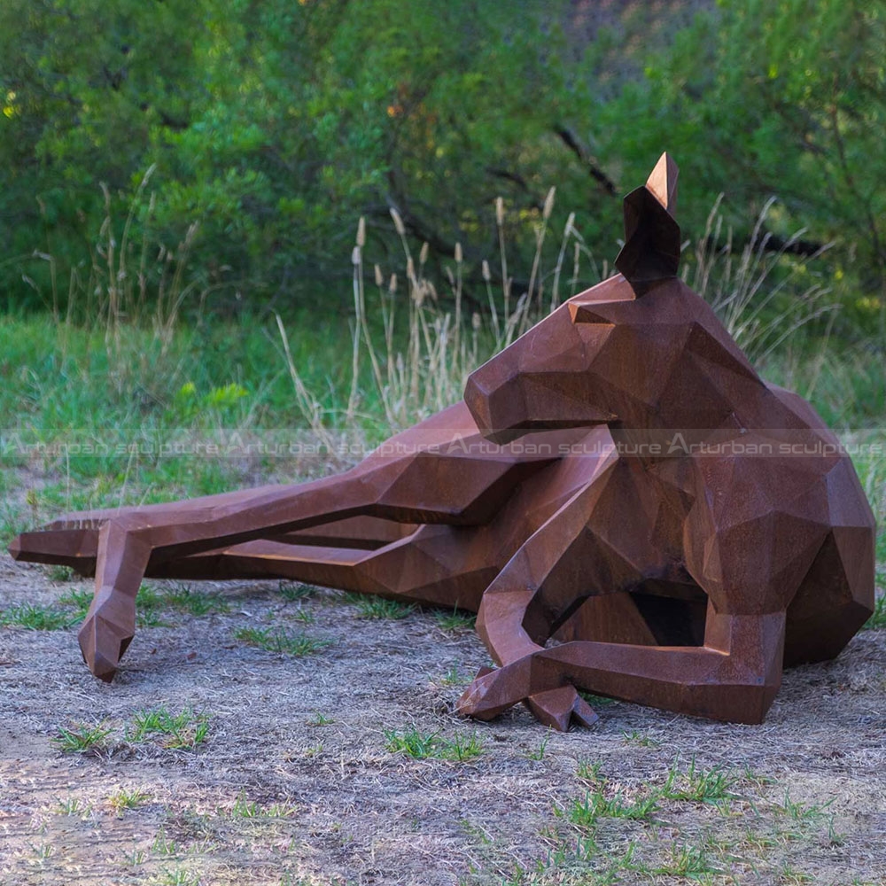 large kangaroo statue