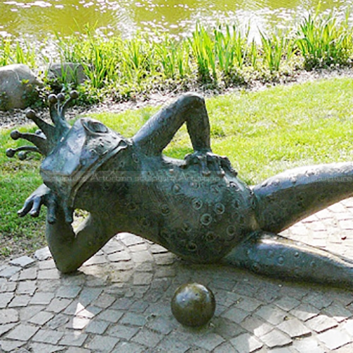 frog prince garden statue
