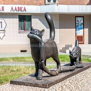 metal cat garden ornaments