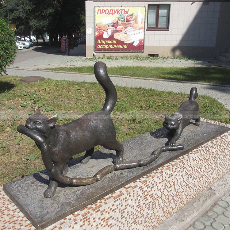 metal cat garden ornaments