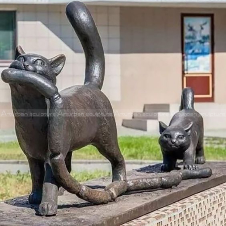 metal cat garden ornaments