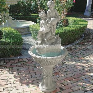 boy and girl water feature