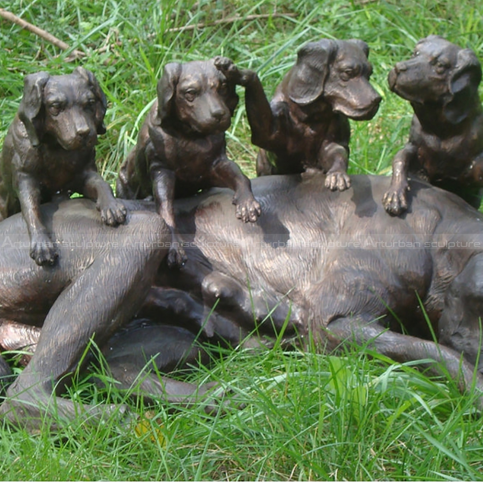 outdoor labrador garden statue
