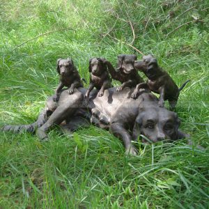 outdoor labrador garden statue